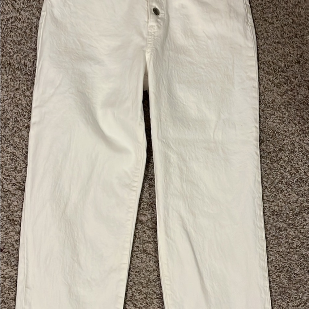White Straight Leg Jeans